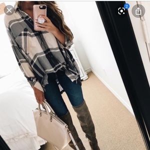Free People Oversized Flannel Tunic